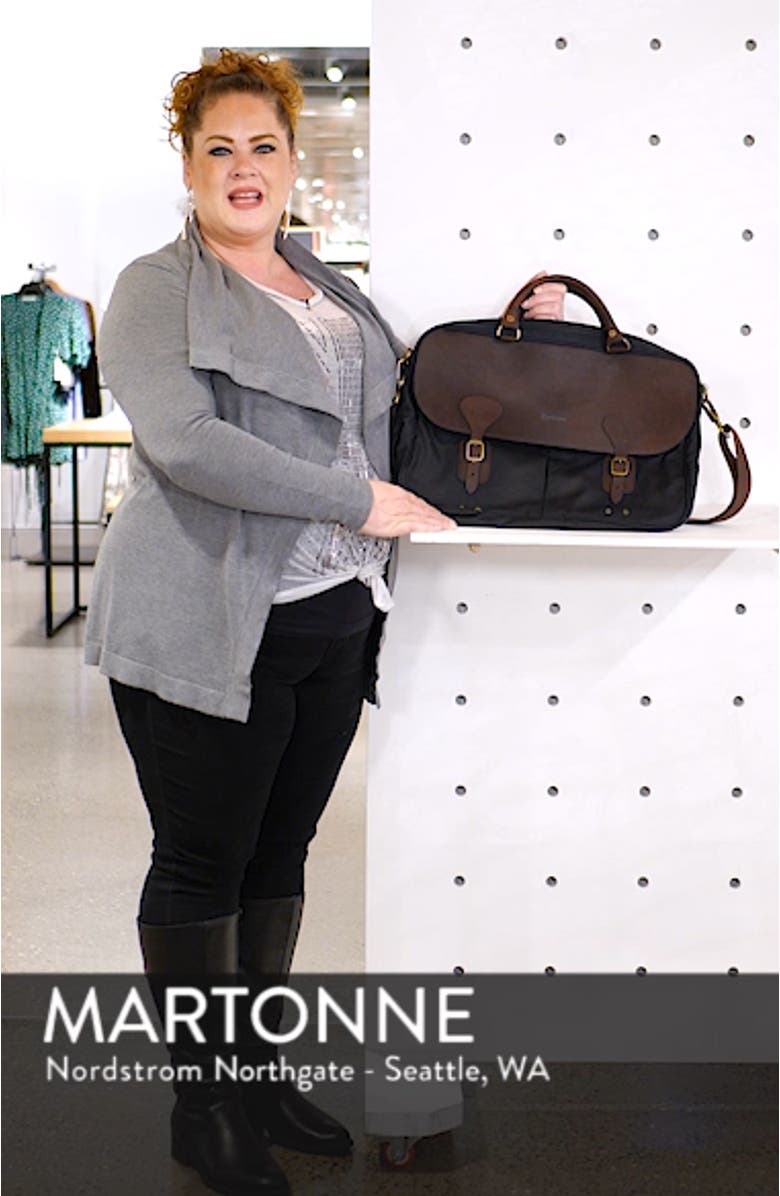 Waxed Leather Briefcase, sales video thumbnail