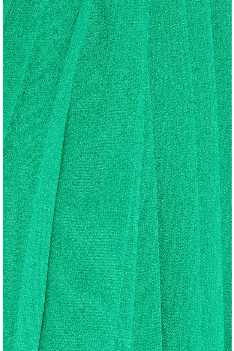 Pleated Ruffle Edge Long Sleeve Romper, Alternate, color, GREEN