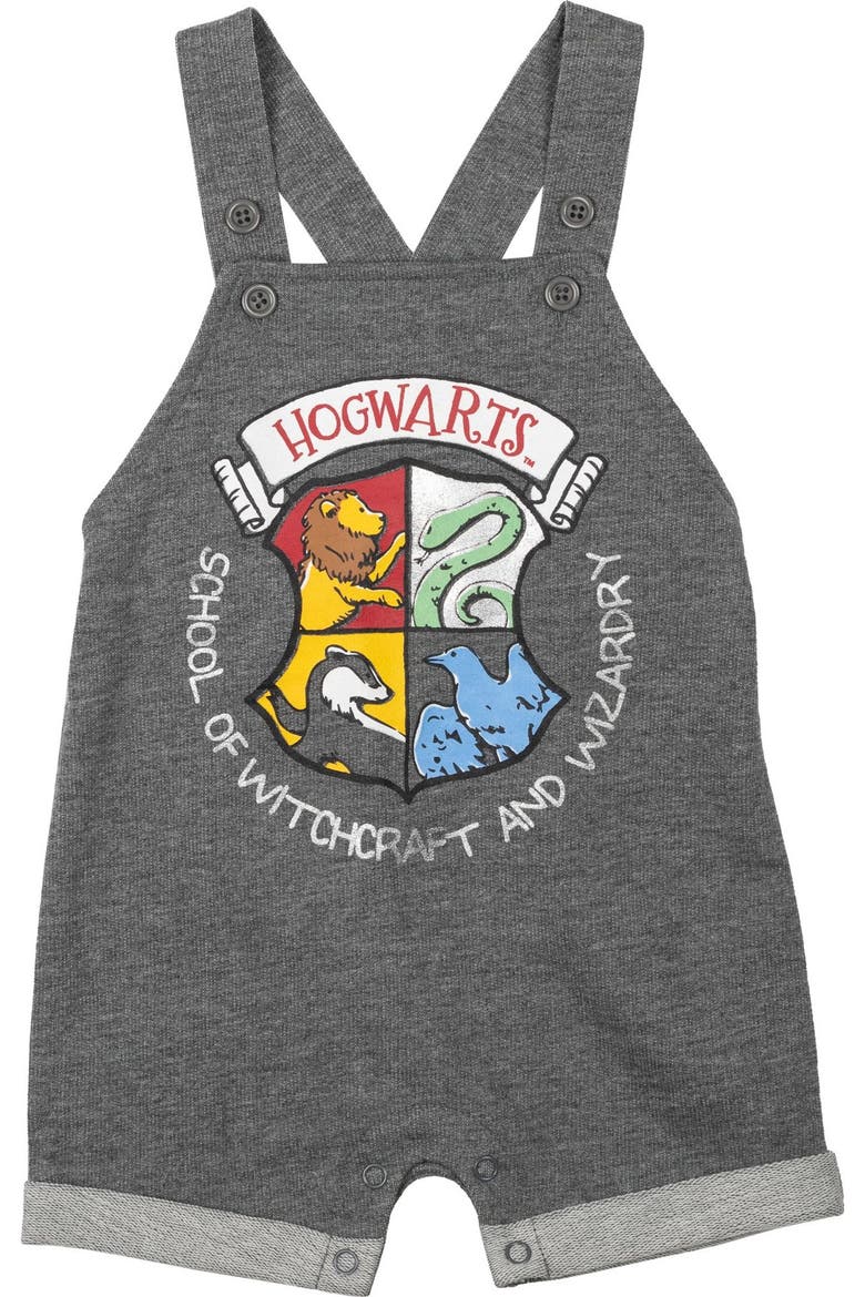 T-Shirt and Shortall Set, Alternate, color, Charcoal Ivory
