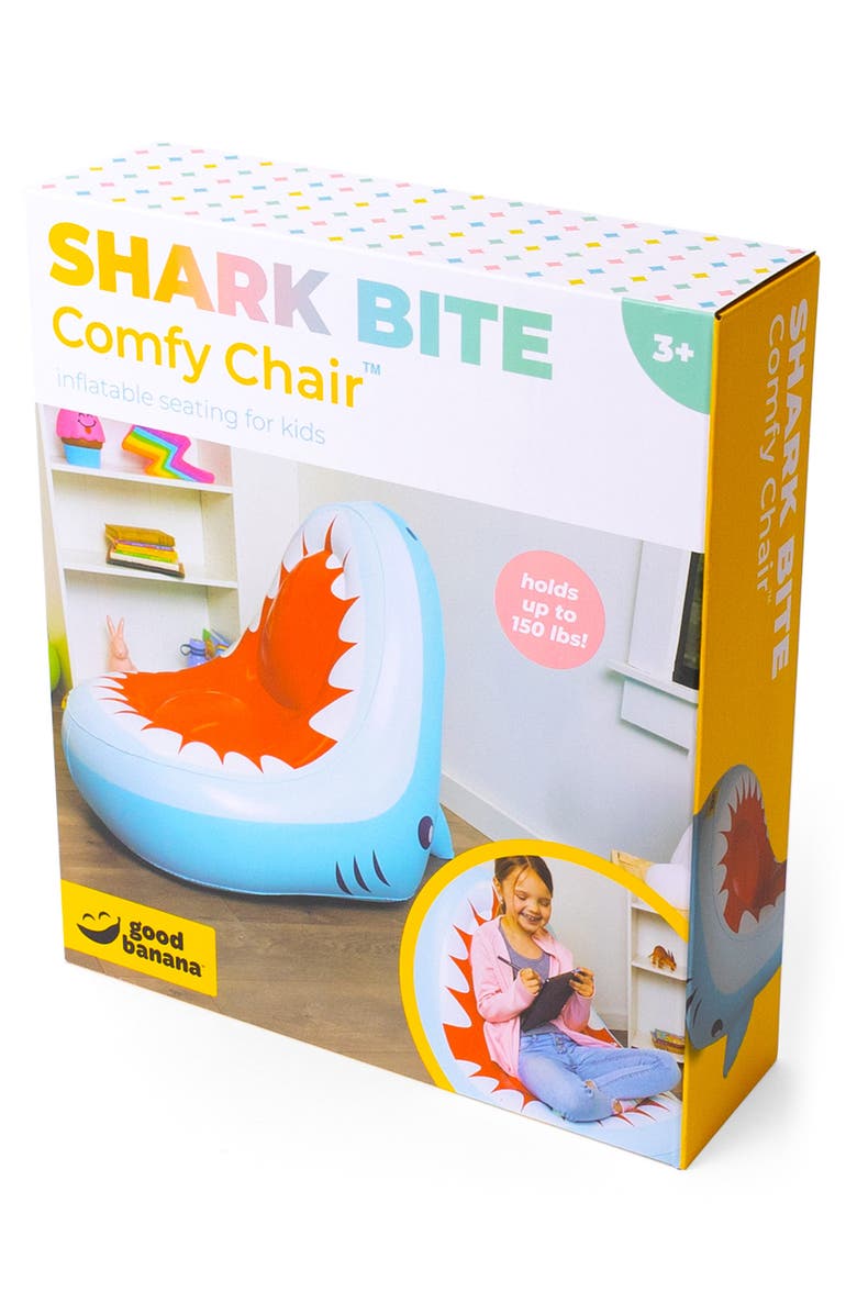 Good Banana Shark Bite Inflatable Comfy Chair, Main, color,