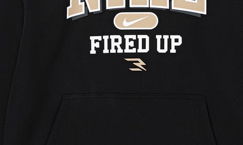 3 Brand Kids' Fired Up Collegiate Graphic Hoodie In Black