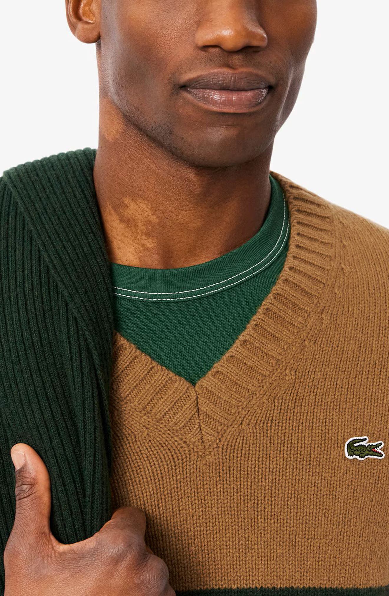Classic Stripe Wool V-Neck Sweater (Men) | Nordstrom