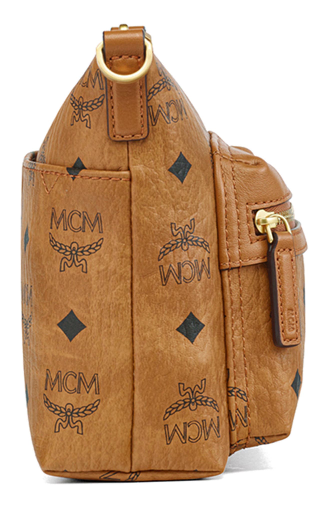 Aren Crossbody in Visetos, Alternate, color, COGNAC