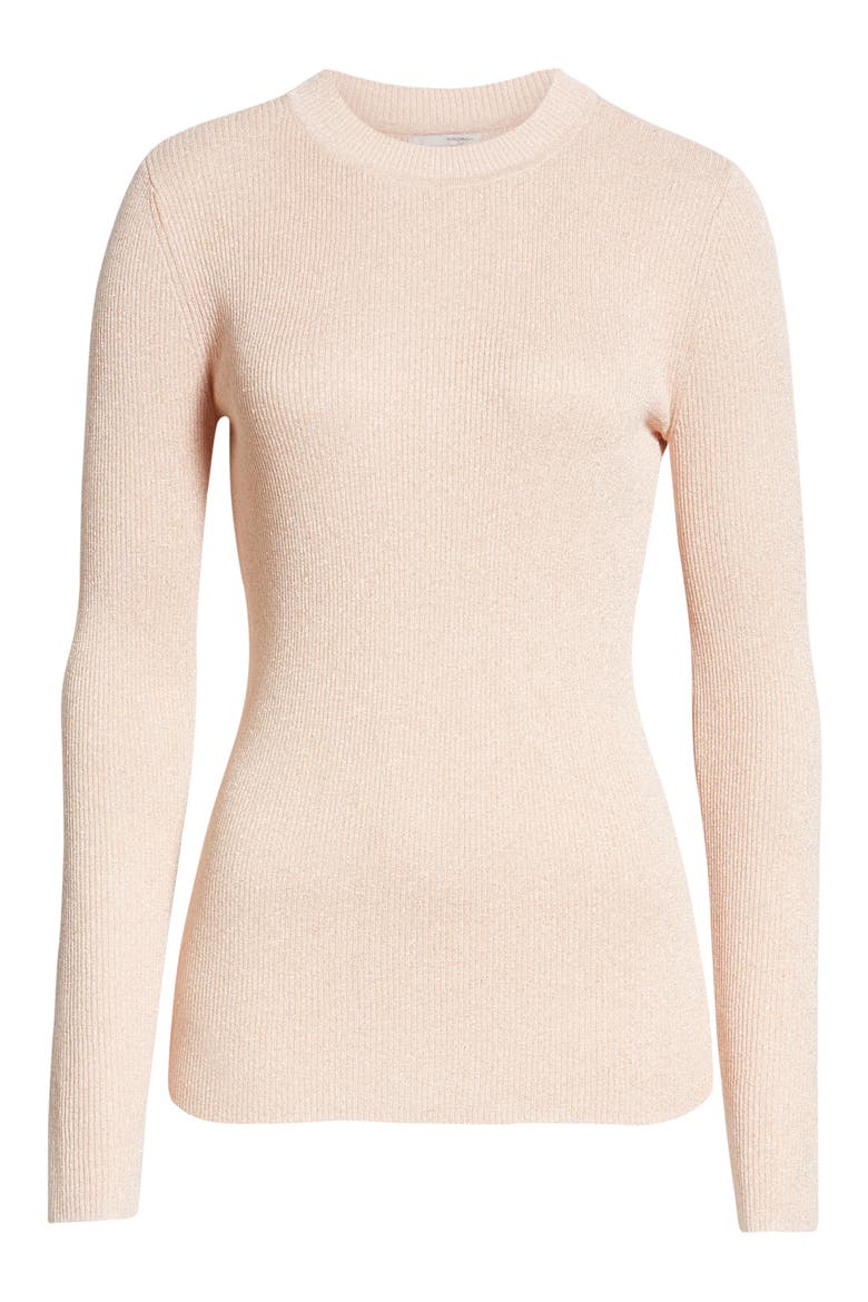 x Atlantic-Pacific Ribbed Shimmer Top, Alternate, color, PINK GLOW