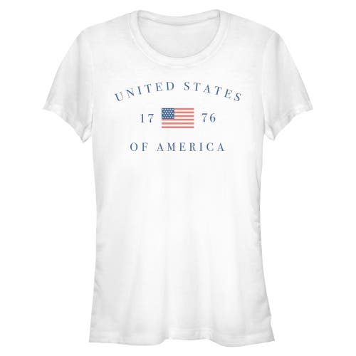 Lost Gods Juniors  United States Of America 1776 T Shirt In White