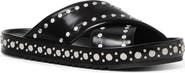 Fendi Studded Crisscross Slide Sandal
