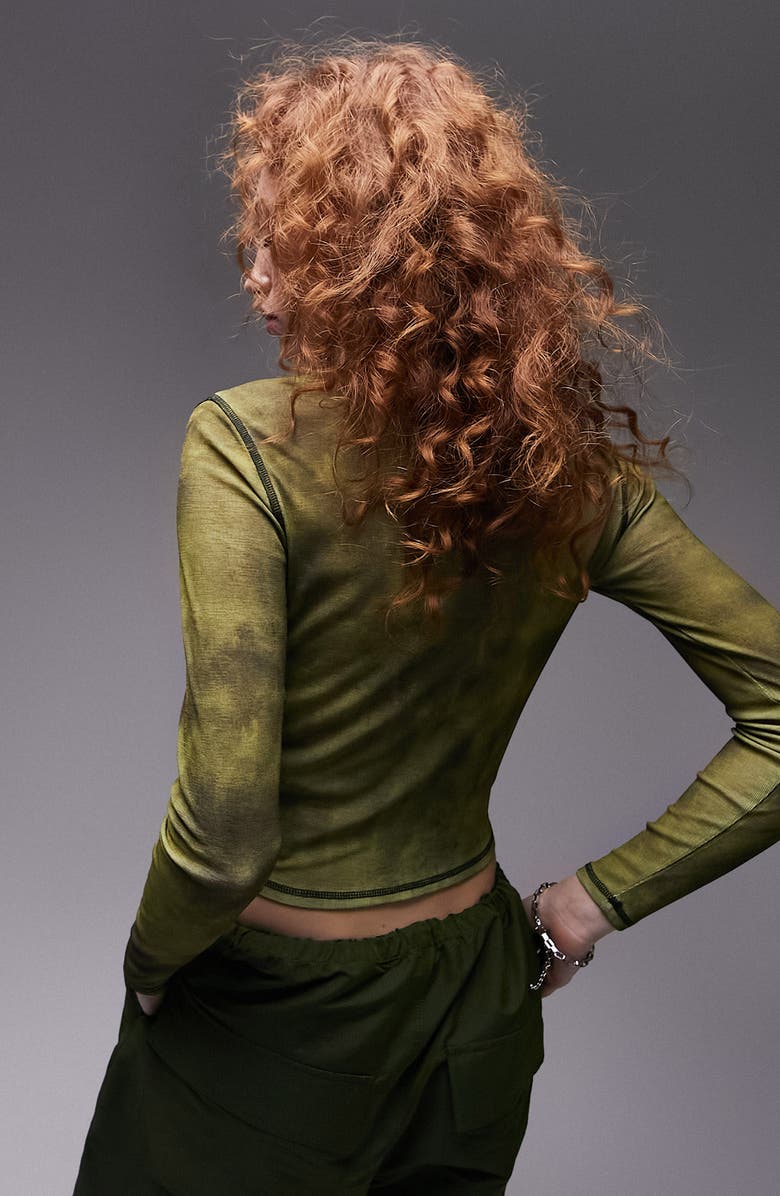 Topshop Floral Long Sleeve Graphic Tee, Alternate, color,