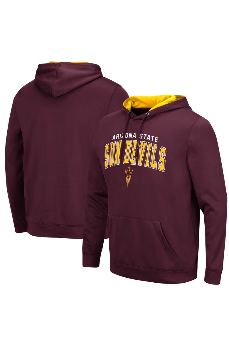 COLOSSEUM Men's Colosseum Maroon Arizona State Sun Devils Resistance Pullover Hoodie, Alternate, color, 