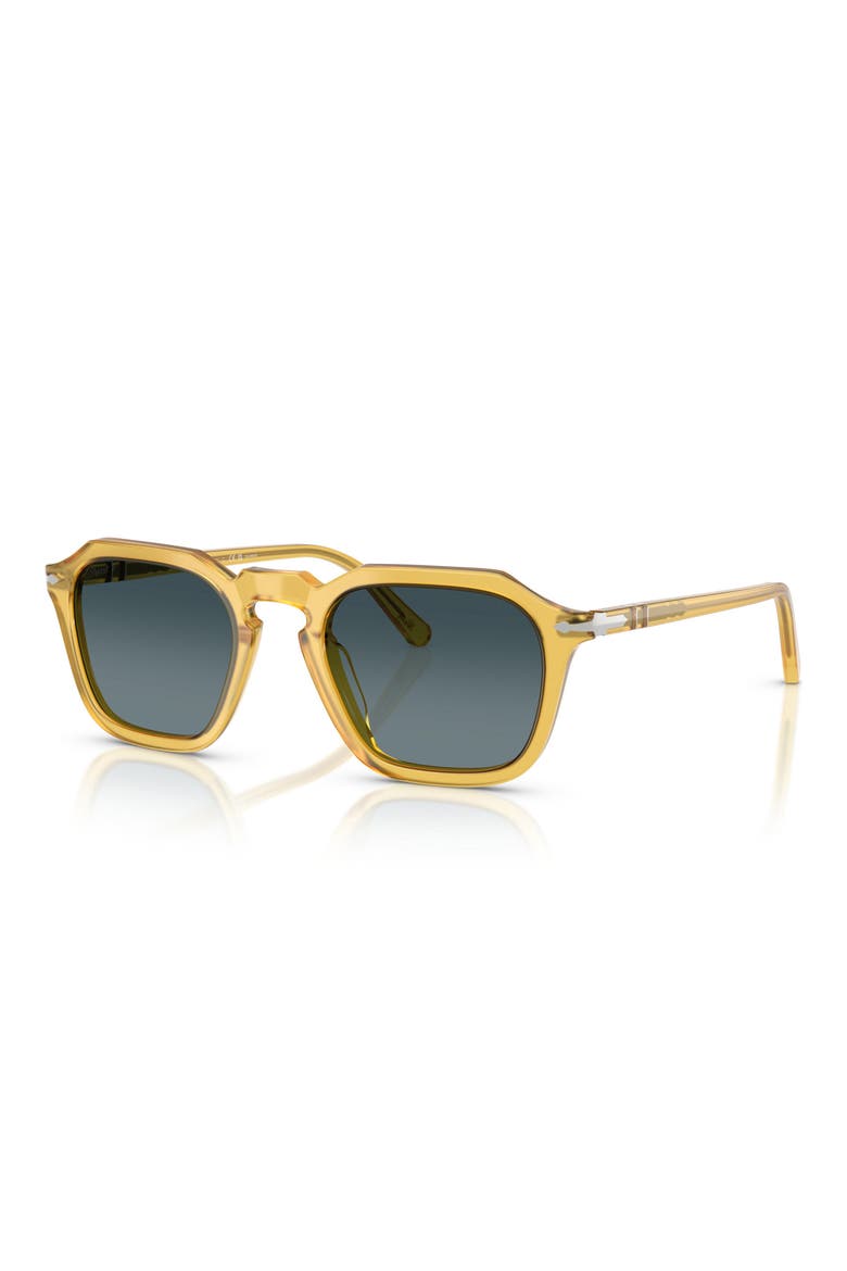 52mm Polarized Gradient Square Sunglasses, Alternate, color, MIELE/ POLAR GRADIENT BLUE
