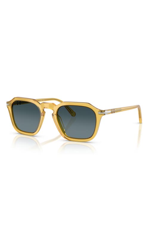 Persol 52mm Polarized Gradient Square Sunglasses In Yellow