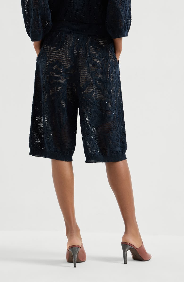 Brunello Cucinelli Dazzling water lilies Bermuda shorts, Alternate, color, Blue