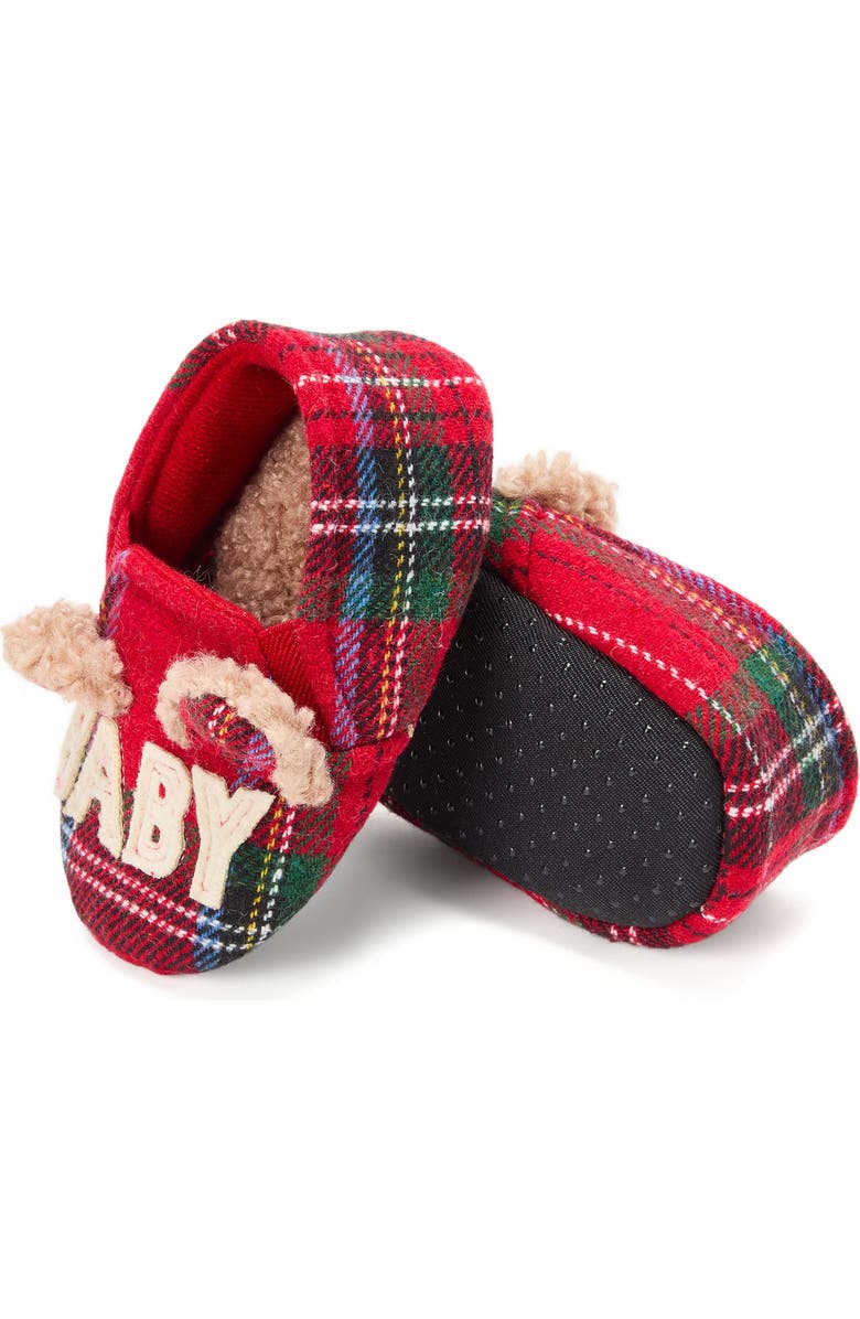 DEARFOAMS Baby Bear Closed Back Slipper, Alternate, color, Plaid