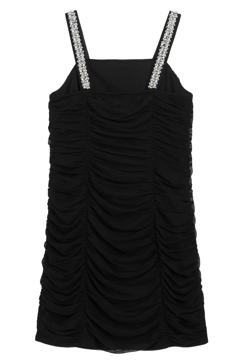 Kids' Embellished Body-Con Party Dress, Alternate, color, BLACK