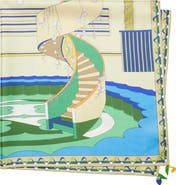 Tory Burch The Pool Square Silk Scarf