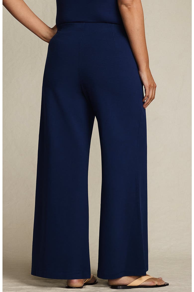 Plus Size Starfish High Rise Palazzo Pants, Alternate, color, Deep Sea Navy