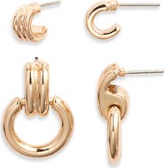Open Edit 2 Pairs of Hoop Earrings