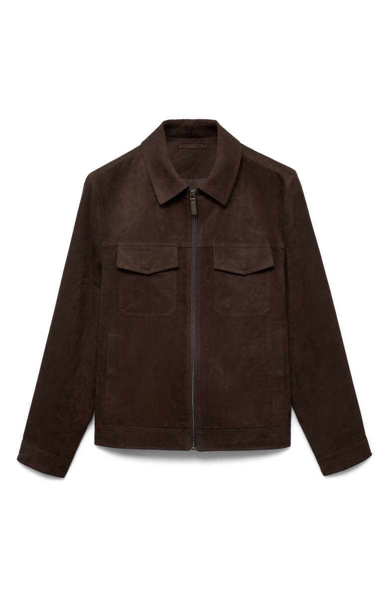 MANGO Faux Suede Jacket, Alternate, color, 