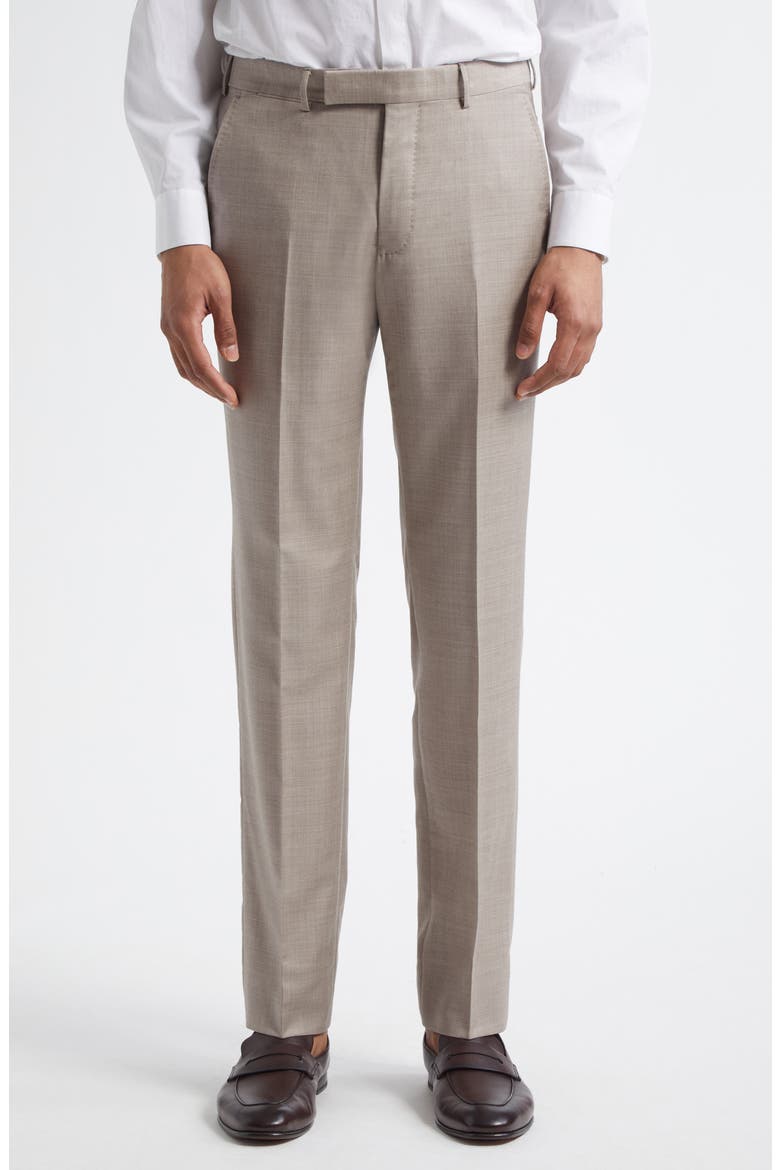 High Performance™ Wool Trousers, Main, color, MD BRW SLD