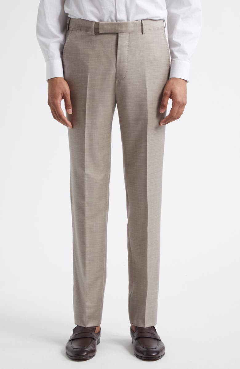 ZEGNA High Performance<sup>™</sup> Wool Trousers, Main, color, Md Brw Sld