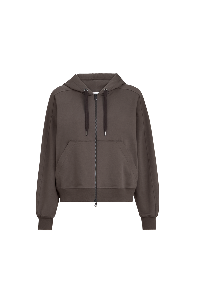 Brunello Cucinelli Sweatshirt with embroidery, Main, color, Brown