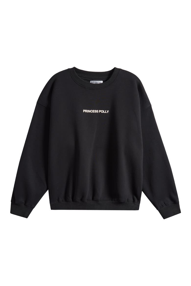 Brand Logo Sweatshirt, Alternate, color, BLACK