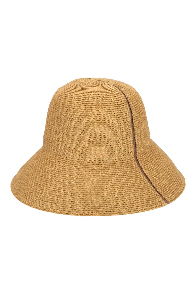 Packable Straw Bucket Hat, Main, color, NATURAL