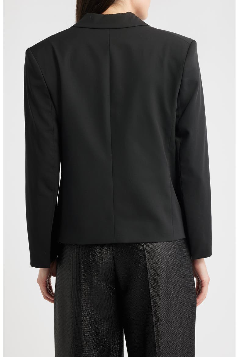 Janeva Virgin Wool One-Button Blazer, Alternate, color, BLACK