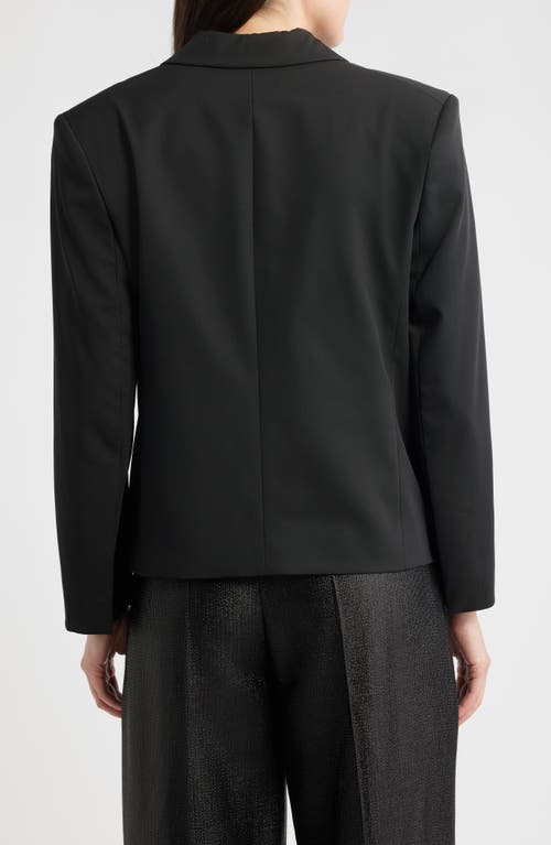 Hugo Boss Boss Janeva Virgin Wool One-button Blazer In Black