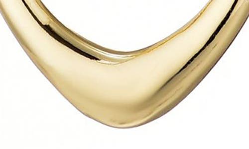 Adornia 14k Gold Plated Paperclip Chain Outline Heart Necklace In Gold