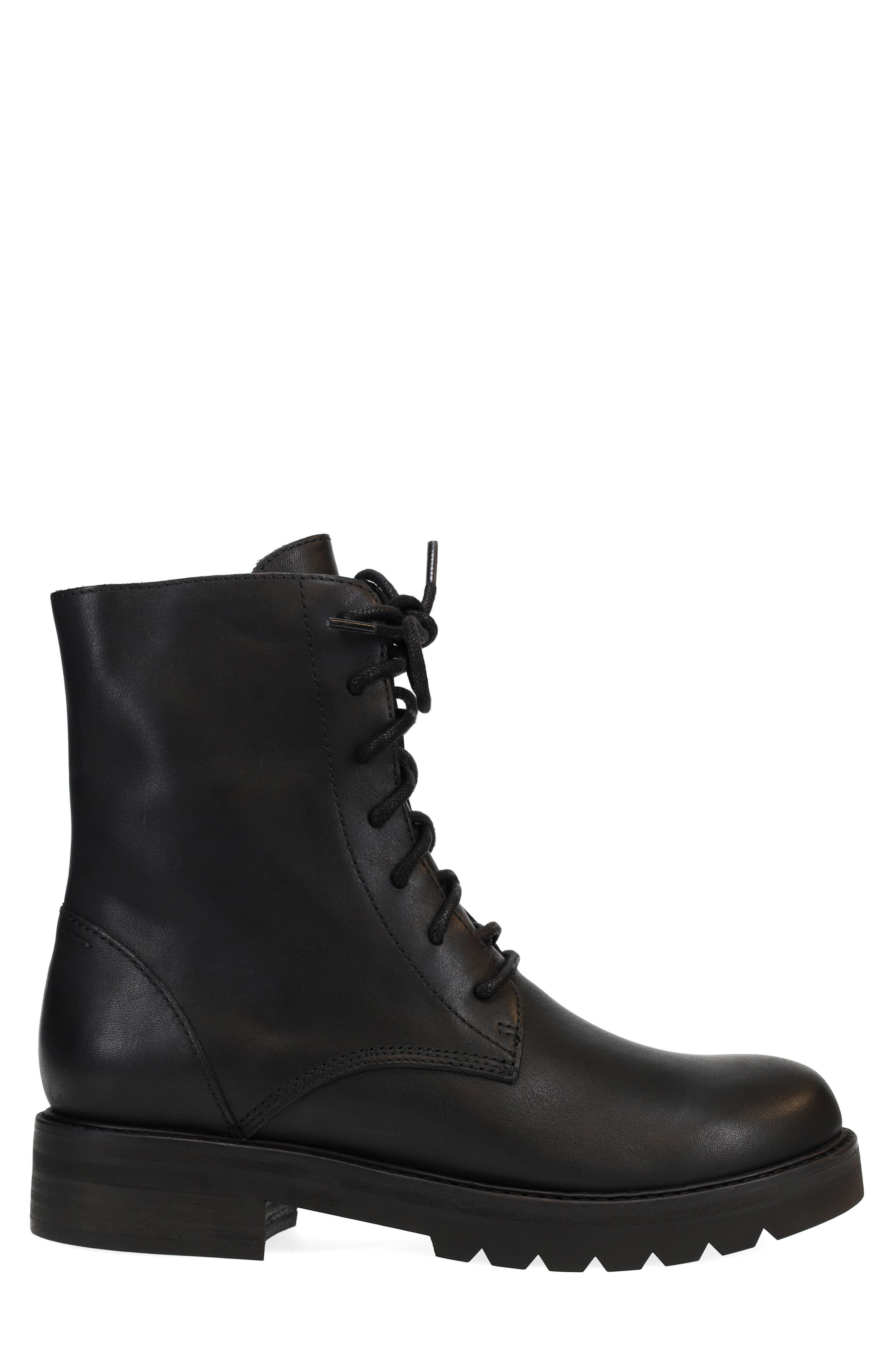Eileen Fisher Coin Lace-Up Combat Boot, Alternate, color, 