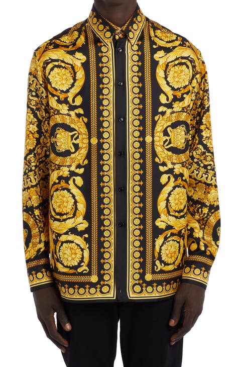 Men's versace shirts cheap hotsell