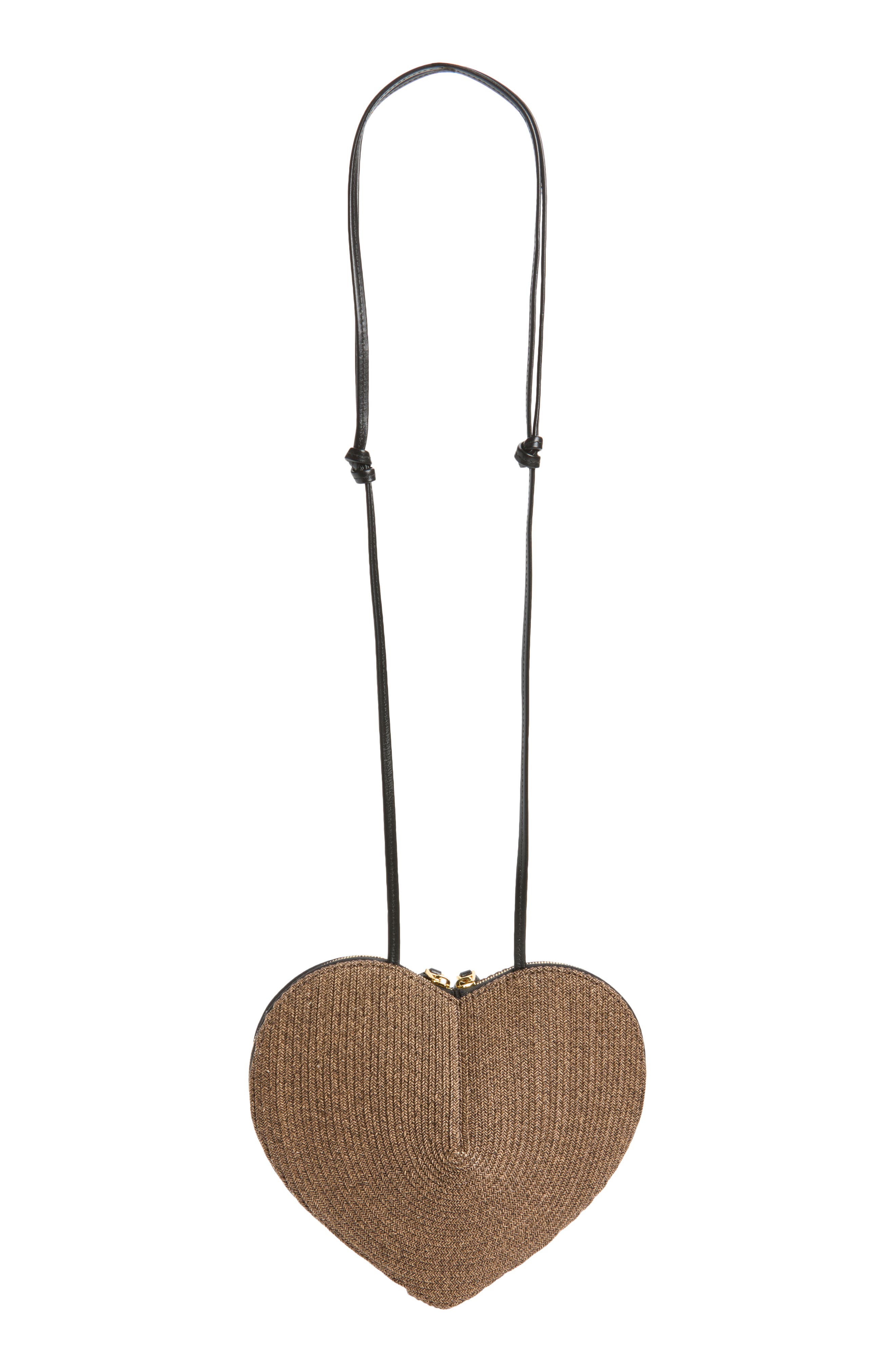 Le Coeur Raffia Crossbody Bag, Alternate, color, BRUN 743