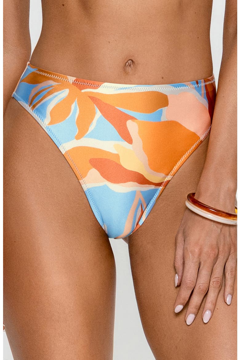 Retro Abstract Print Bikini Bottom, Main, color, Multi Color