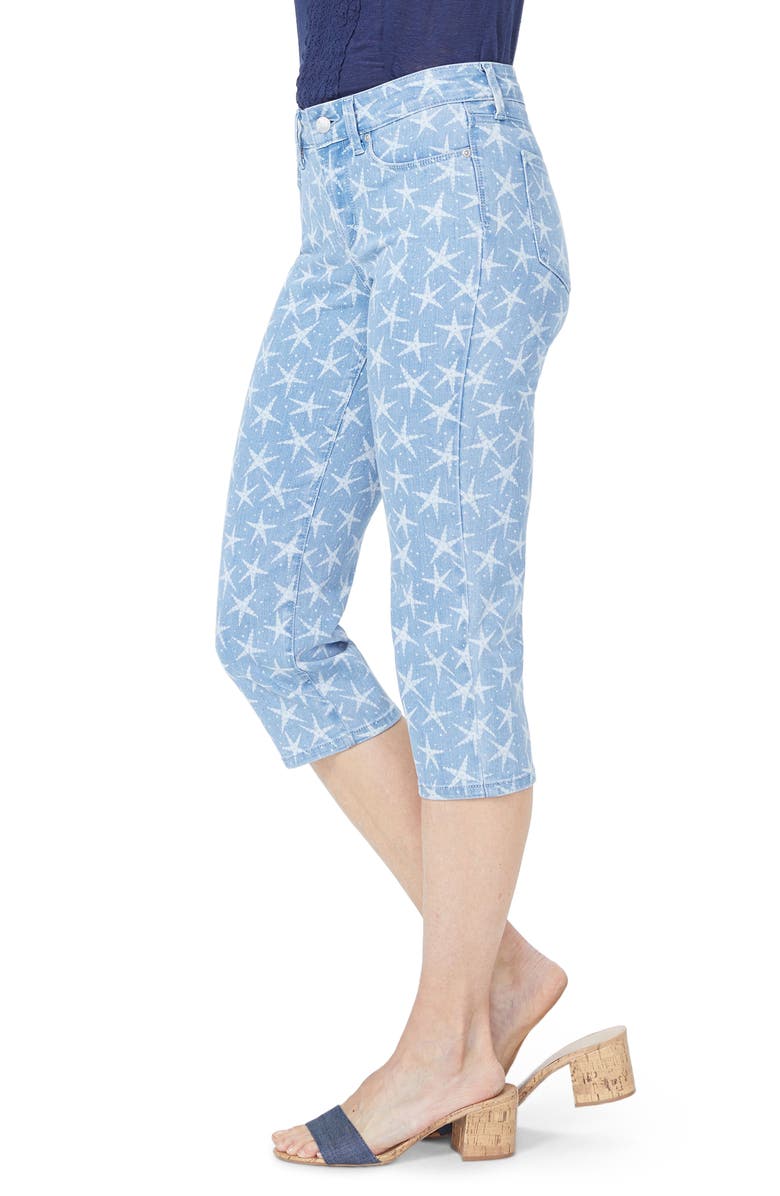 NYDJ High Waist Seastar Print Stretch Crop Jeans, Alternate, color, 
