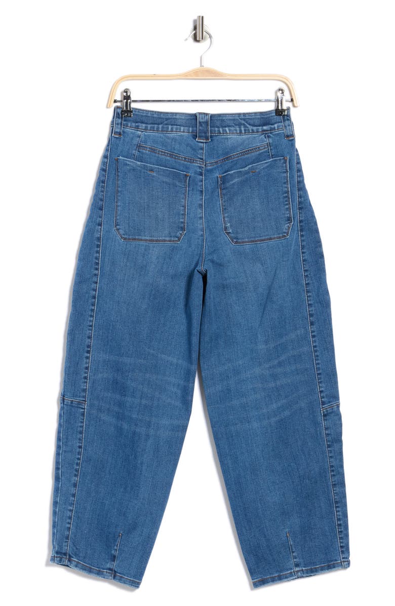 Democracy Relaxed Barrel Leg Jeans, Alternate, color, Mid Blue Artisanal