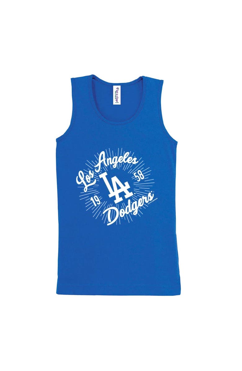 SOFT AS A GRAPE Girls Youth Soft as a Grape Royal Los Angeles Dodgers Tank Top, Alternate, color,