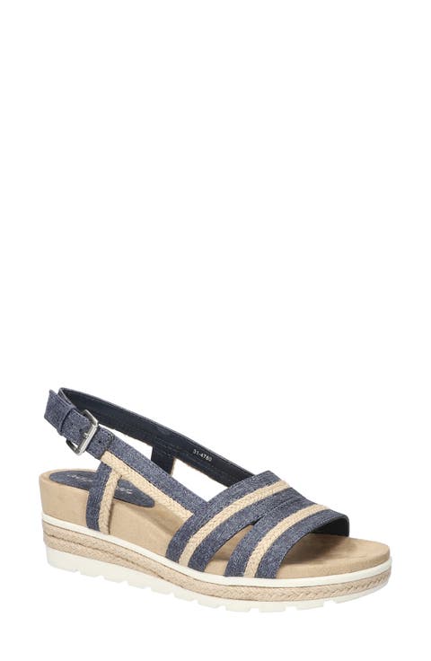 Mel Espadrille Slingback Platform Wedge Sandal (Women)