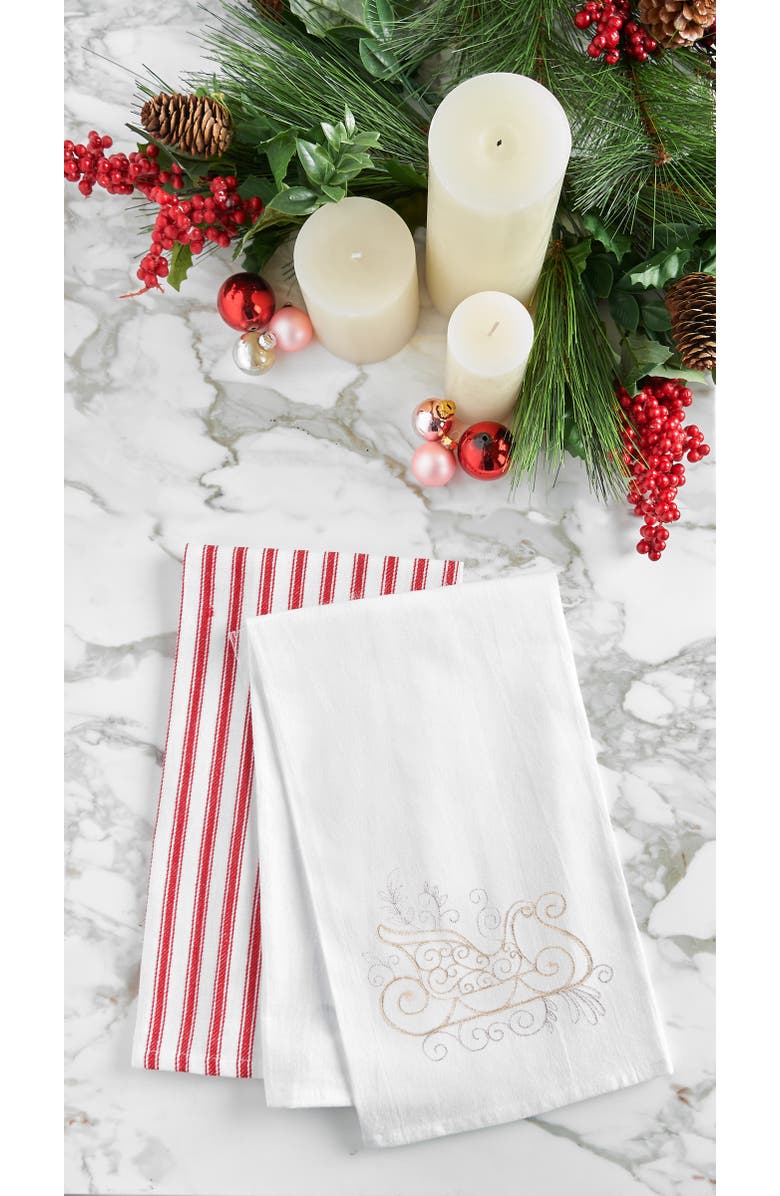 C&F Home Champagne Sleigh Towel, Alternate, color, White
