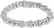 Haus of Brilliance 14K White Gold 1/2 Cttw Diamond Knotted Byzantine Link Bracelet