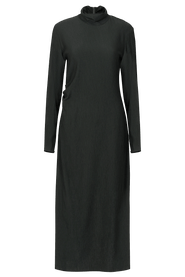 Untitled in Motion Aurora Crinkle Fabric Funnel Neck Midi Dress