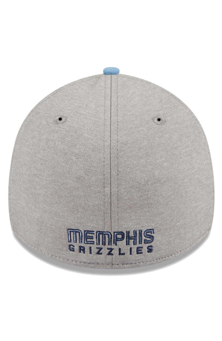 New Era Men's New Era Gray/Light Blue Memphis Grizzlies Striped 39THIRTY Flex Hat, Alternate, color, 