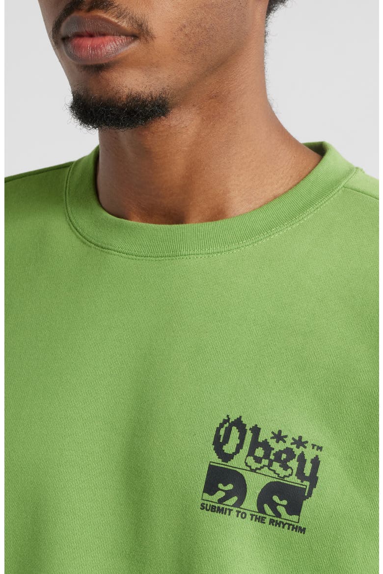 Submit Extra Heavy Crewneck Graphic Sweatshirt, Alternate, color, PIQUANT GREEN