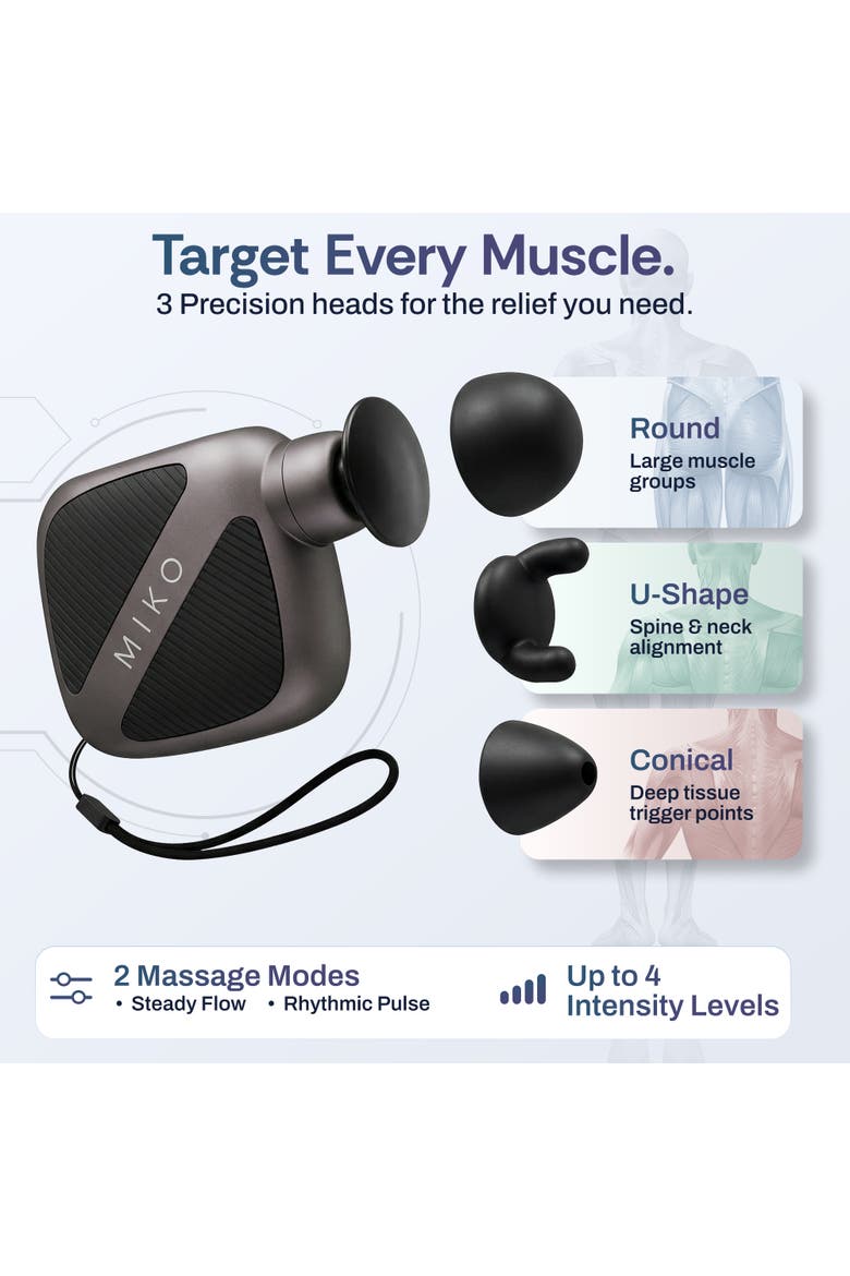 Pulse Go Pocket Massage Gun for Targeted Muscle Relief, Alternate, color, Black