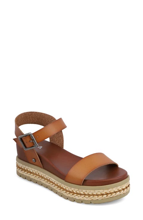 Kiera Ankle Strap Platform Wedge Sandal (Women)