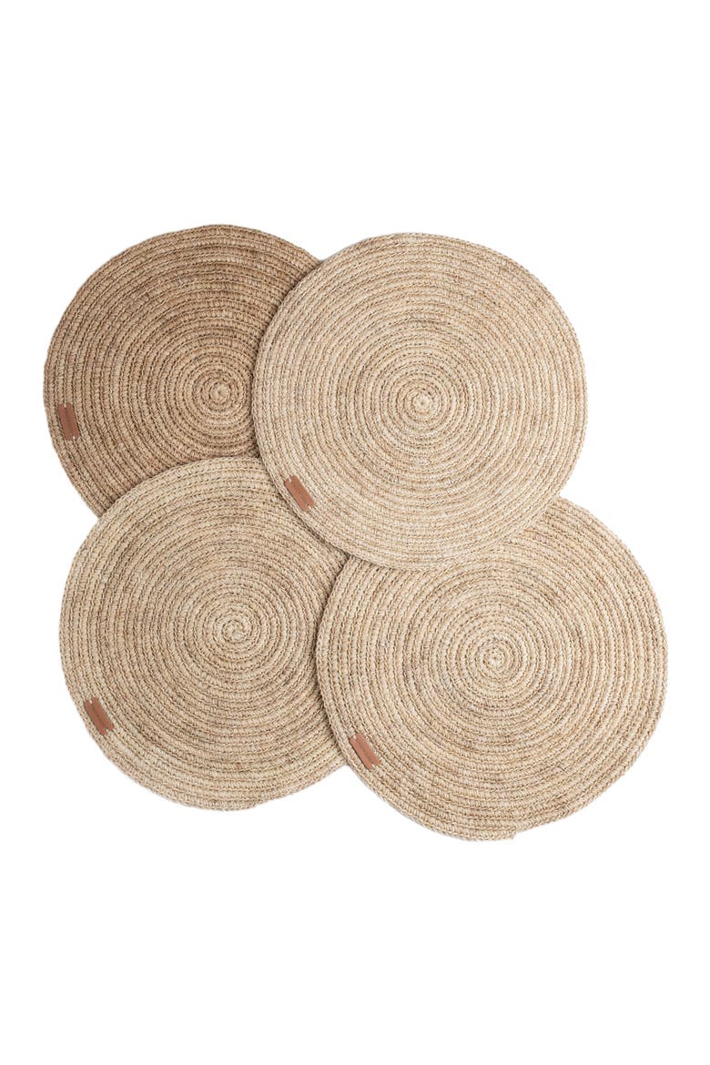 Fique Spiral Placemat Set of 4, Alternate, color, Natural