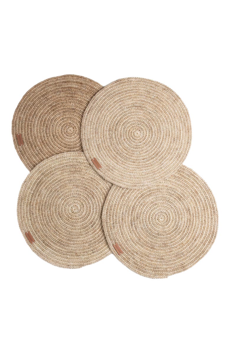 Tallo de Olivo Fique Spiral Placemat Set of 4, Alternate, color, Natural