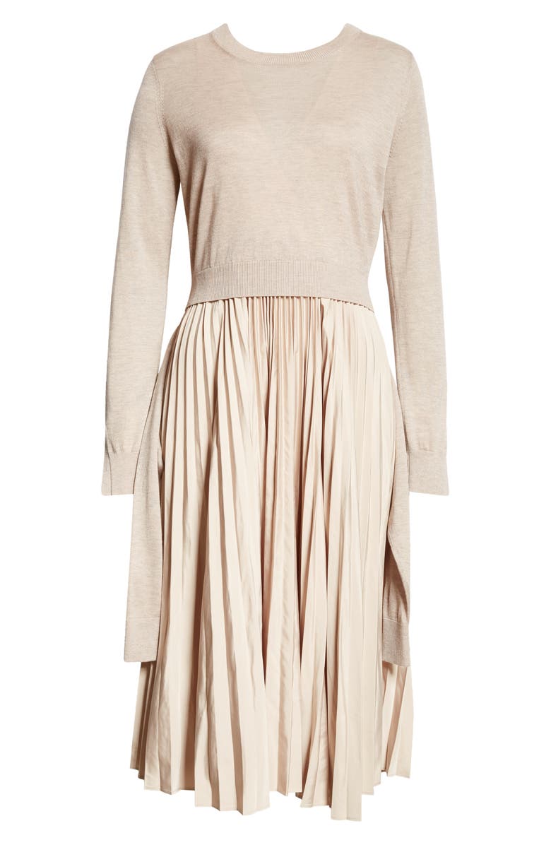 3.1 Phillip Lim Two-Piece Tie Waist Long Sleeve Pleated Dress, Alternate, color, 