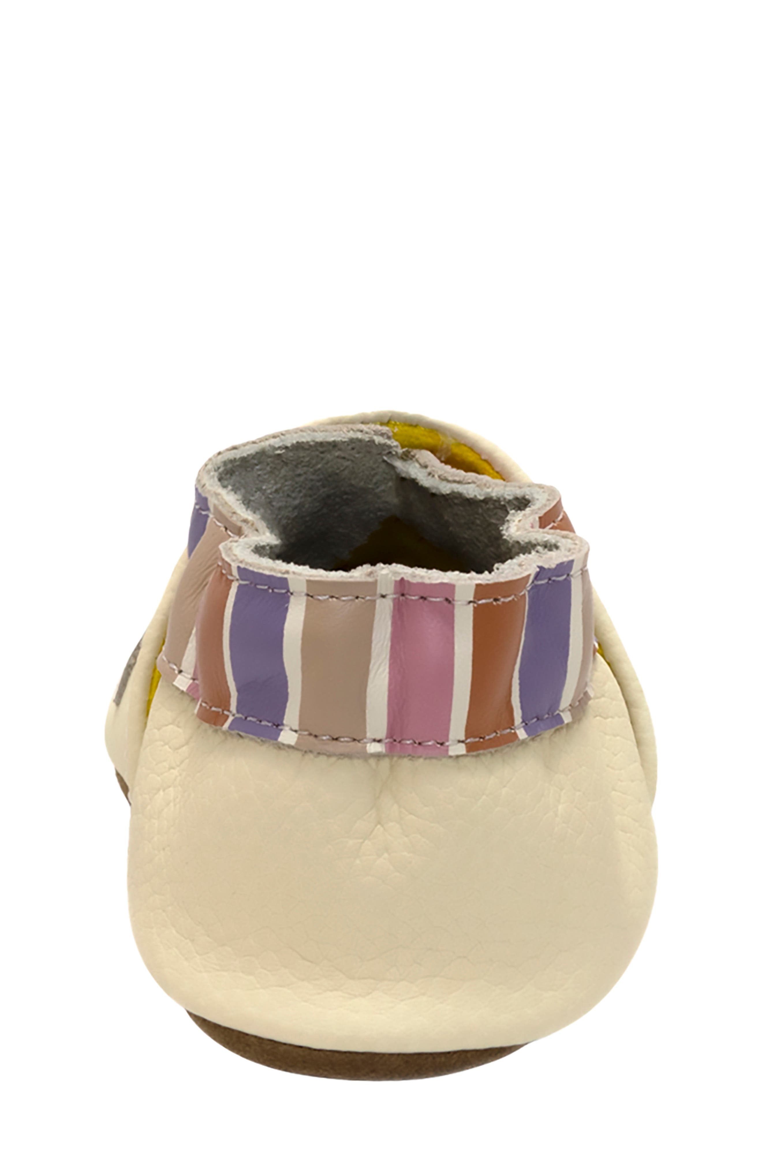 Born to Shine Leather Crib Shoes, Alternate, color, IVORY