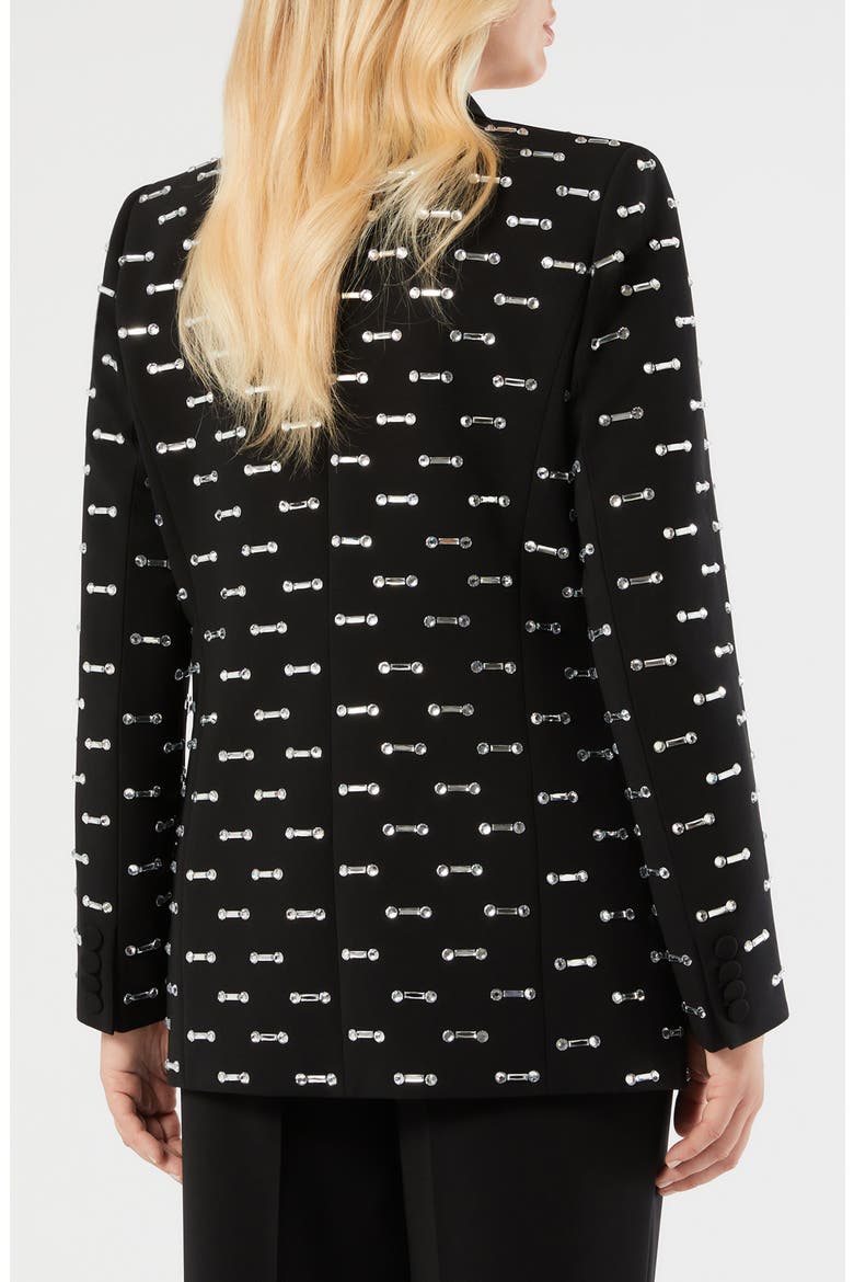 Mecsmalto Rhinestone Detail Jacket, Alternate, color, BLACK