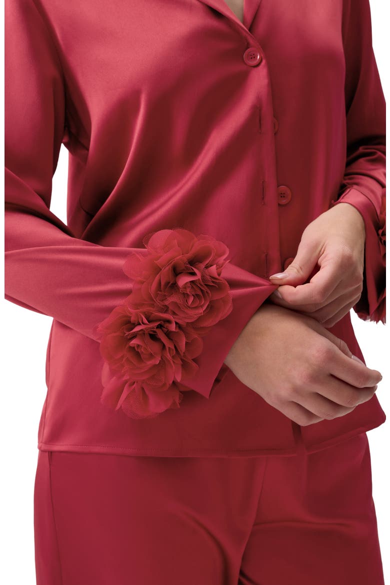 Sweetie Charmeuse Pajamas, Alternate, color, HOLLY